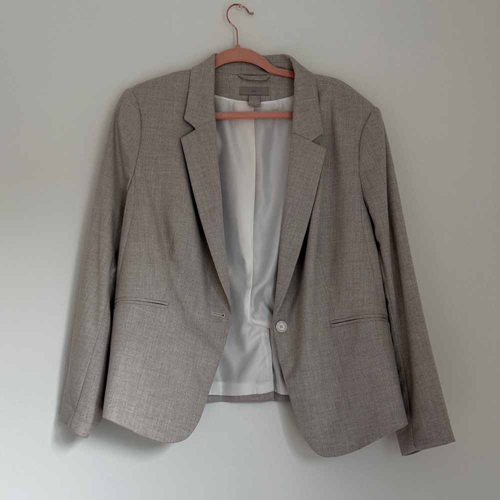 H&M Gray Textured Blazer